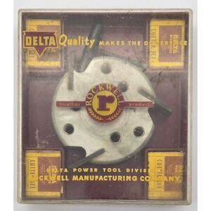 Delta Milwaukee Rockwell Shaper Cutter Head Set Woodworking 35-102 35-221 Vtg
